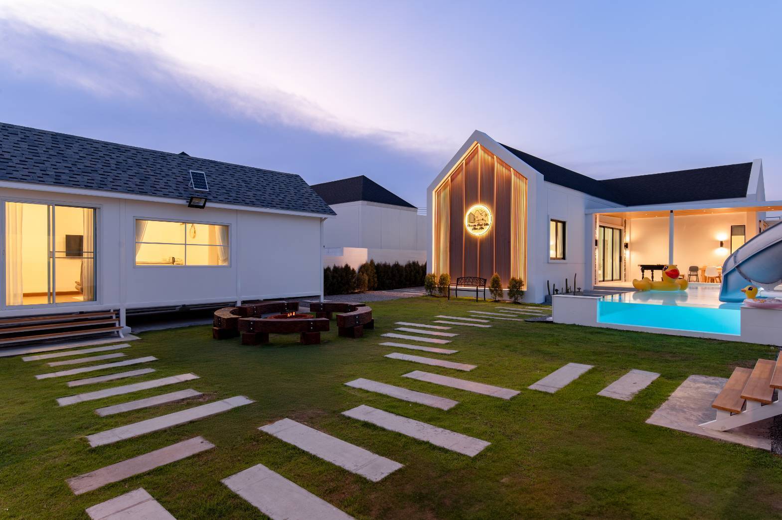 Luxury Pool Villa with Kids Club and Guest House Near Black Mountain