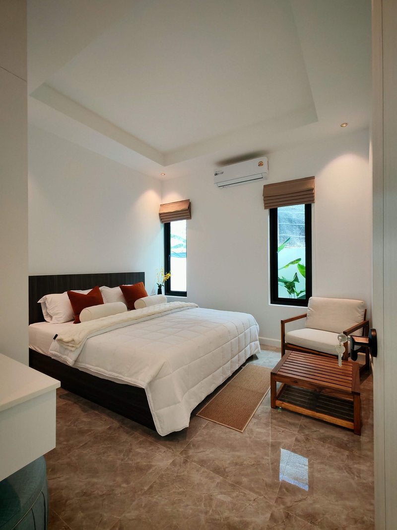 New Modern 3 Bedroom Pool Villa with Solar Panels for Sale