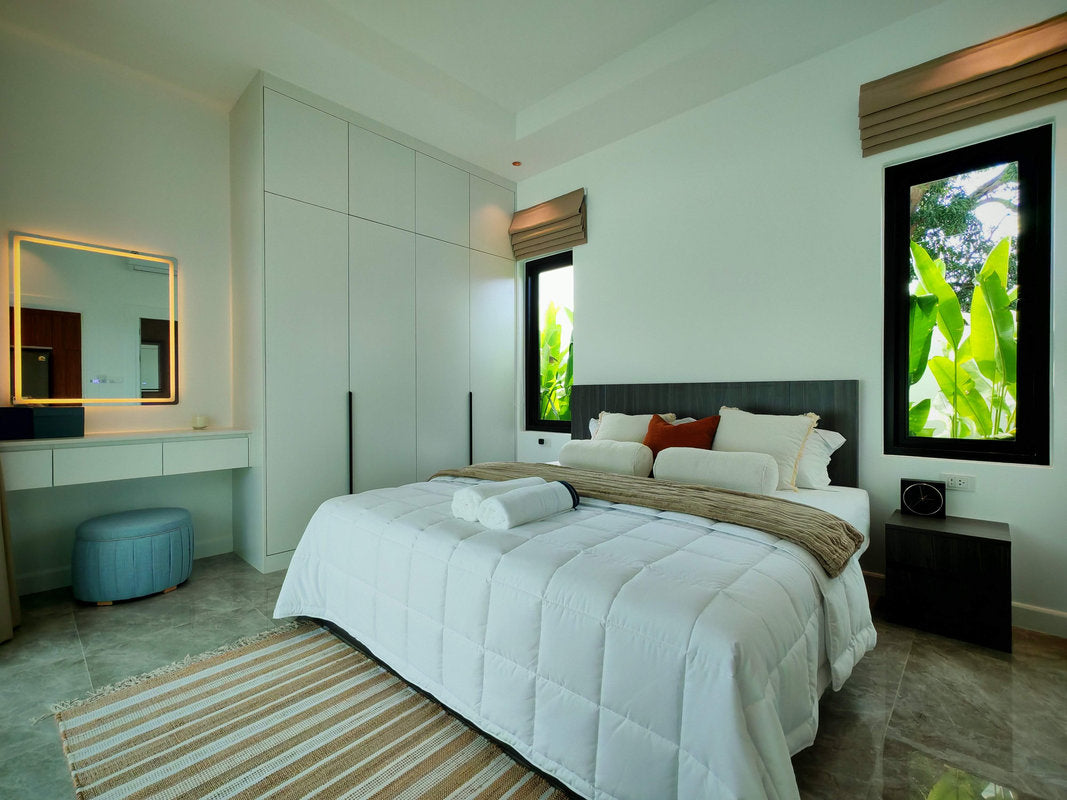 New Modern 3 Bedroom Pool Villa with Solar Panels for Sale