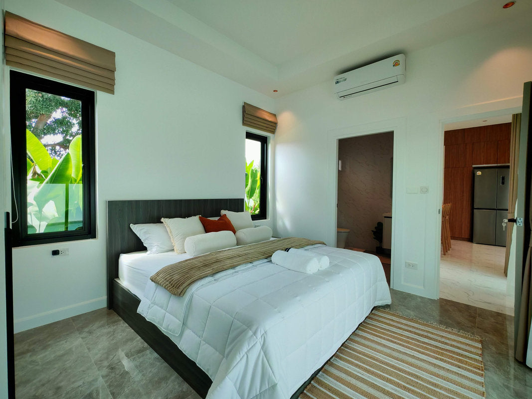 New Modern 3 Bedroom Pool Villa with Solar Panels for Sale