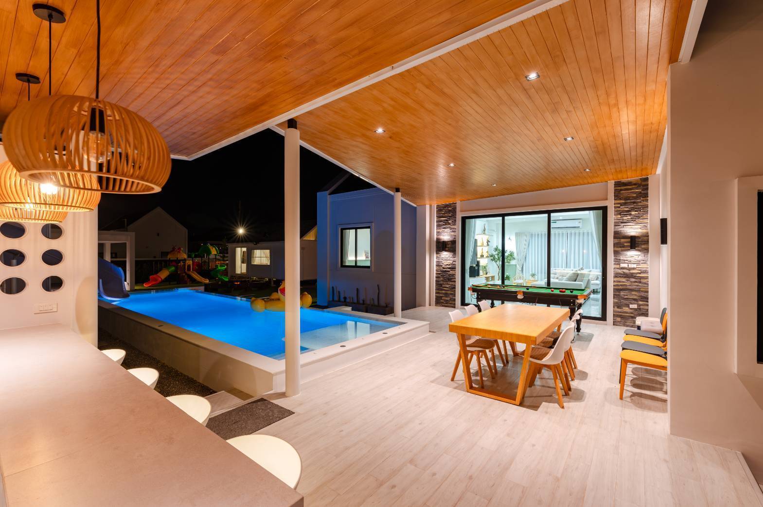 Luxury Pool Villa with Kids Club and Guest House Near Black Mountain