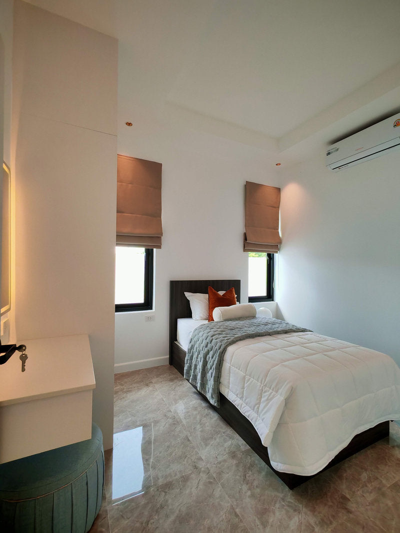 New Modern 3 Bedroom Pool Villa with Solar Panels for Sale