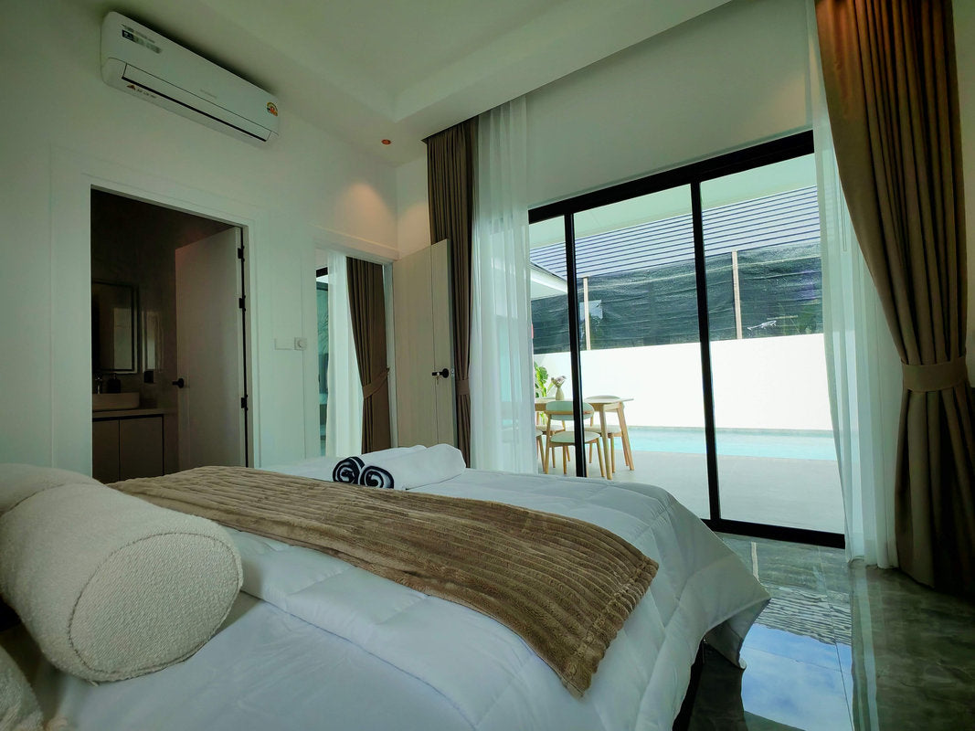 New Modern 3 Bedroom Pool Villa with Solar Panels for Sale