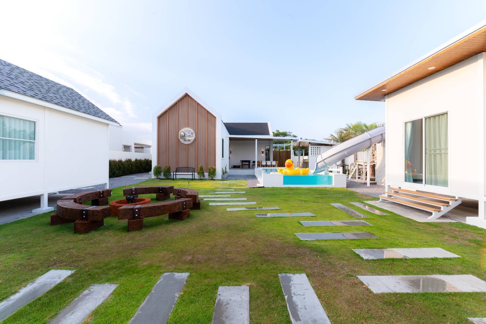 Luxury Pool Villa with Kids Club and Guest House Near Black Mountain