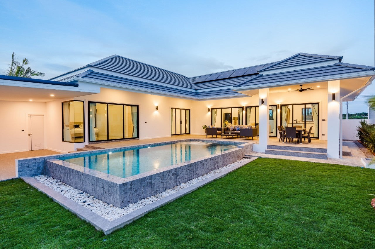 High-Spec Villa with Saltwater Pool and Solar Power System
