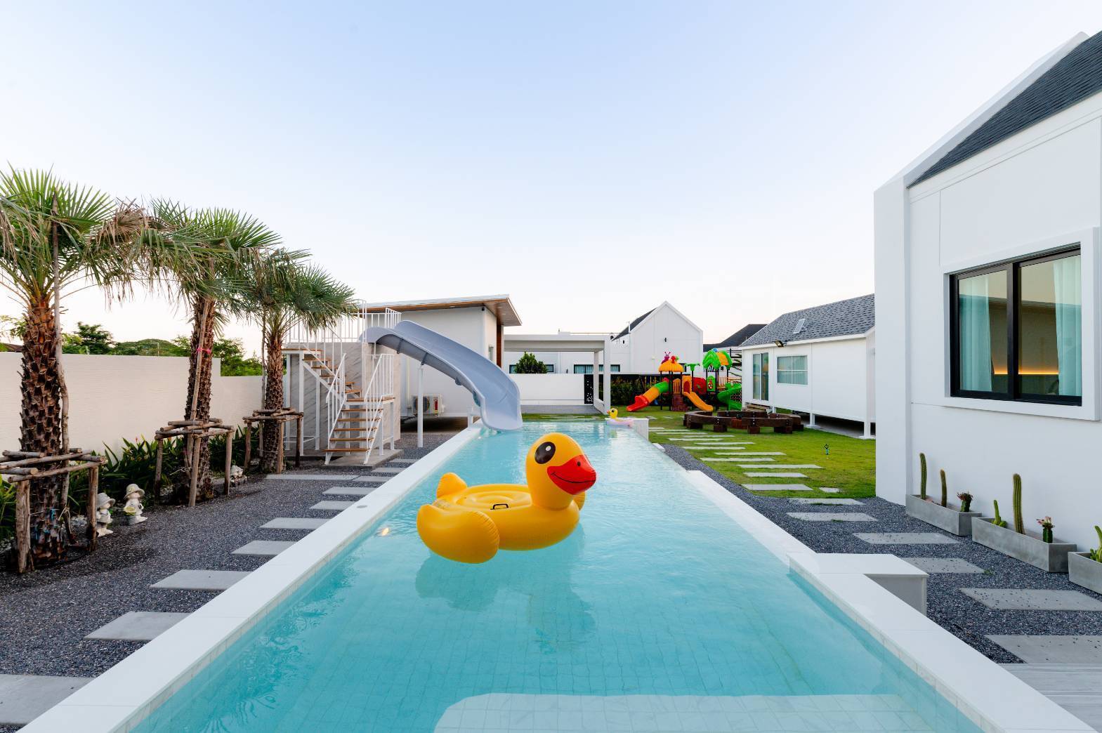 Luxury Pool Villa with Kids Club and Guest House Near Black Mountain